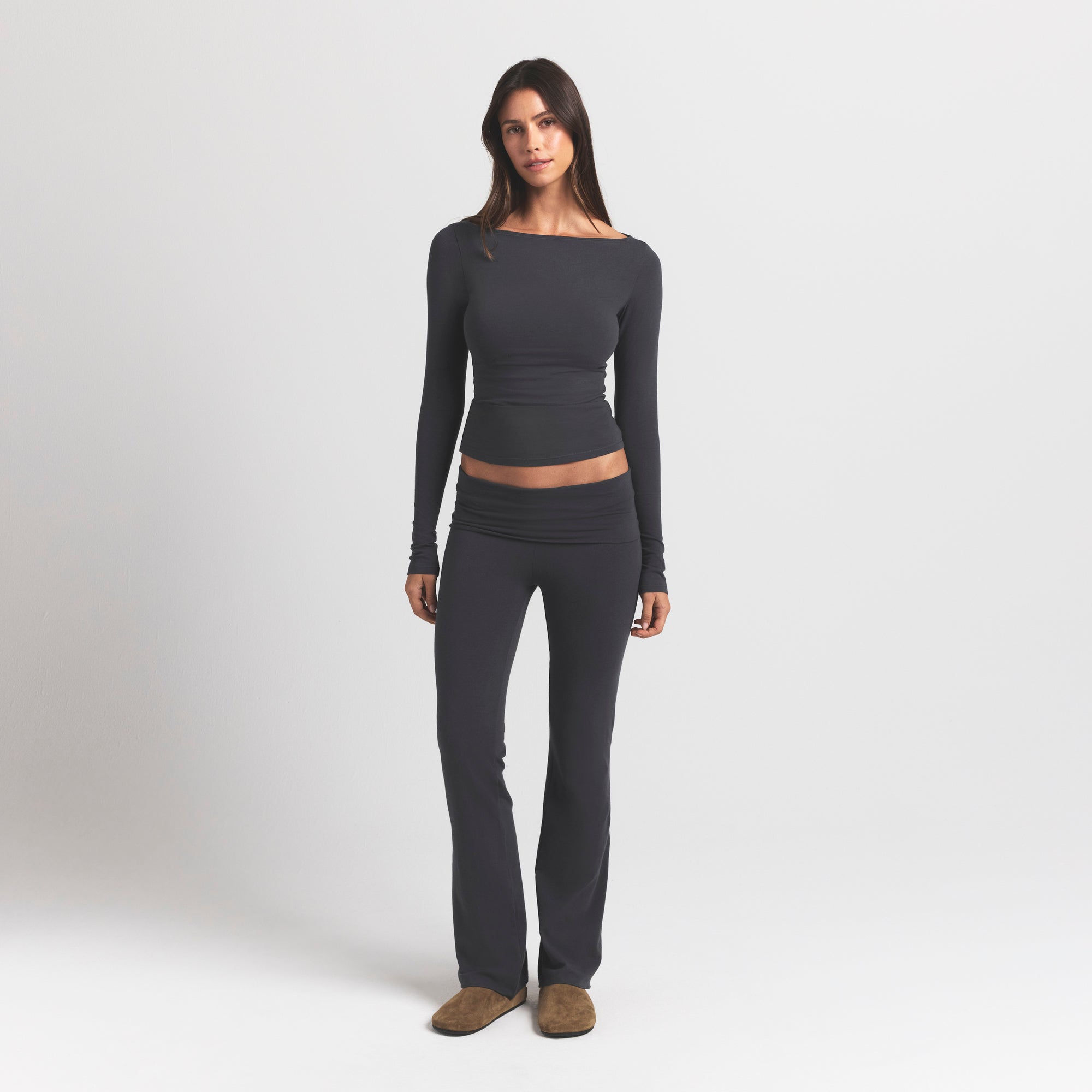 cotton jersey long sleeve boatneck top cotton jersey long sleeve boatneck top