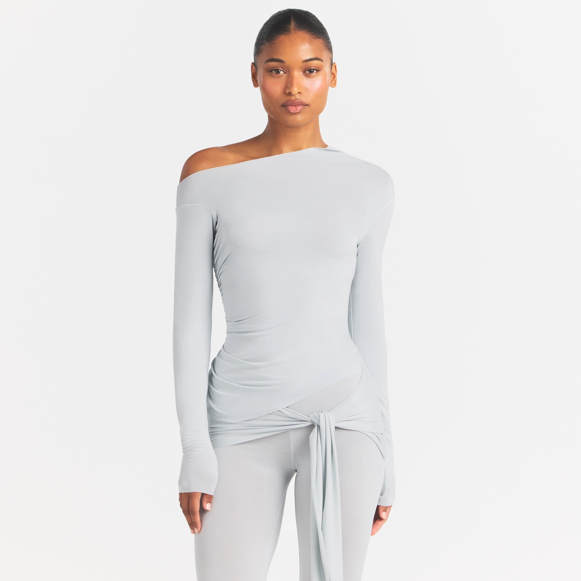cupro jersey asymmetrical top cupro jersey asymmetrical top