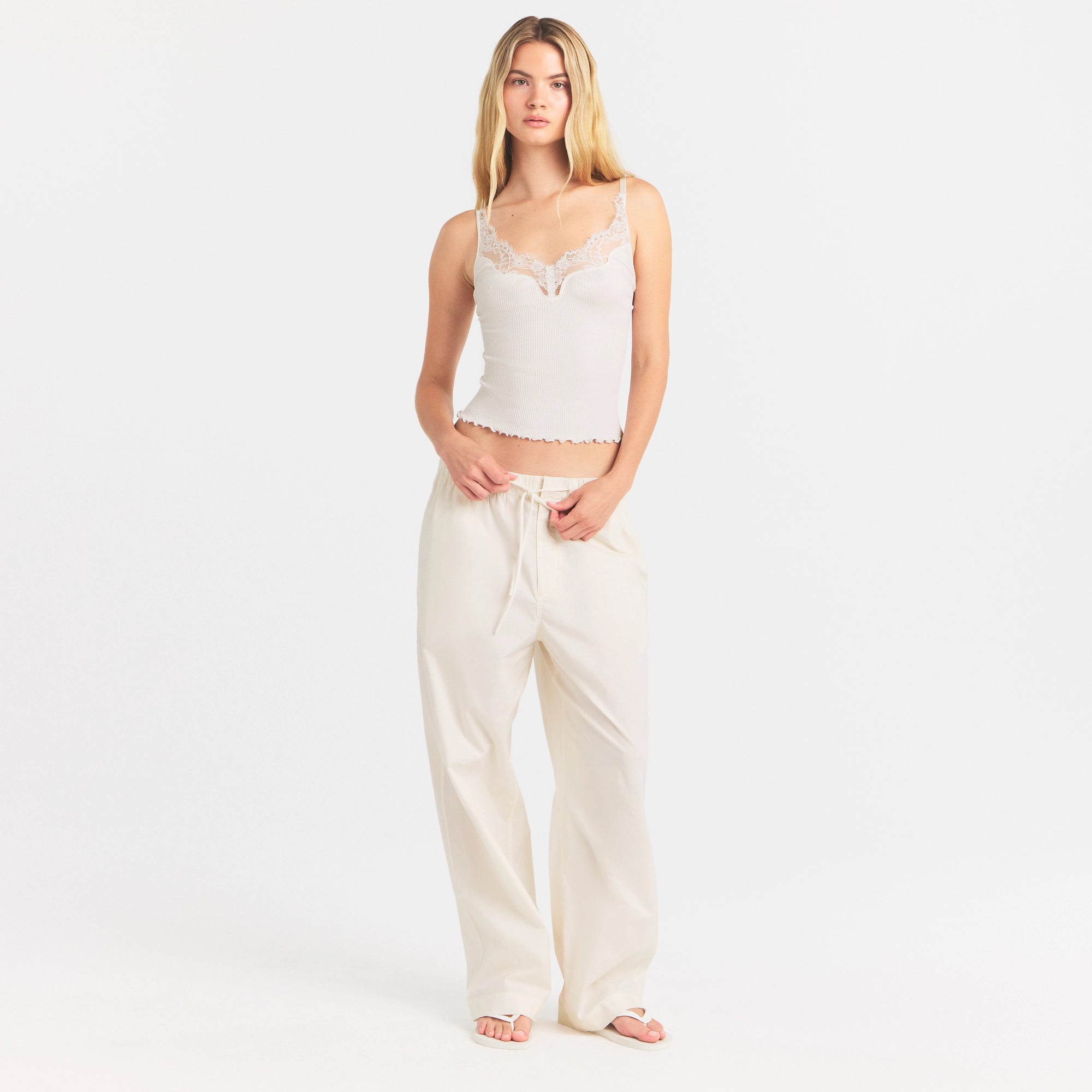 rib knit lace cami rib knit lace cami