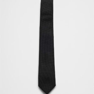 Home black micro pin dot grid tie