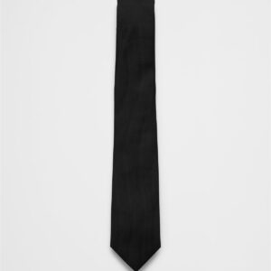 black super micro square textured tie