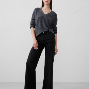 wide leg high rise jean