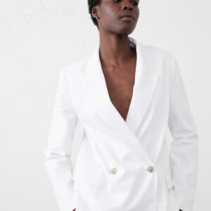 linen blend boyfriend blazer