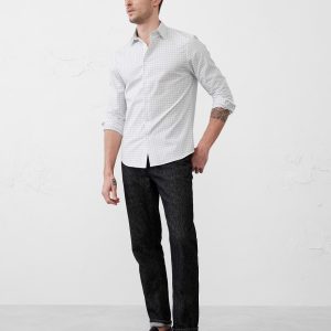 slim fit untucked dress shirt
