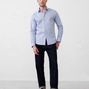 slim fit untucked dress shirt