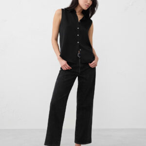 Витрина silky collared top