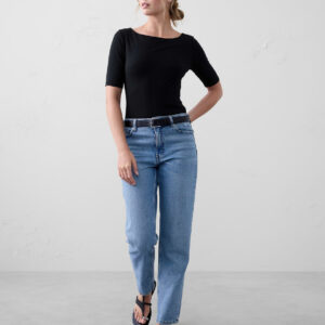 soft stretch elbow sleeve top