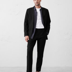 plain weave suit trouser