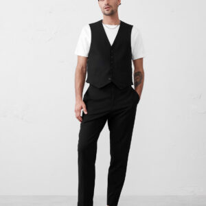 Home plain weave suit vest