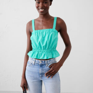 elastic gather top