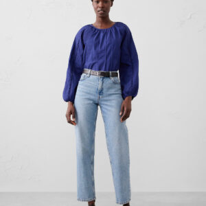 embroidered trim top