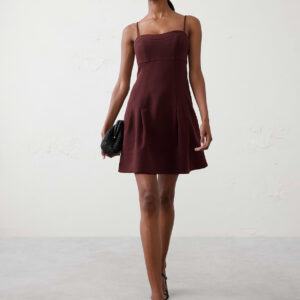 structured empire waist mini dress