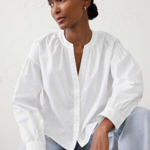 Витрина poplin puff sleeve buttoned top