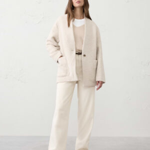 knit bouclé coat