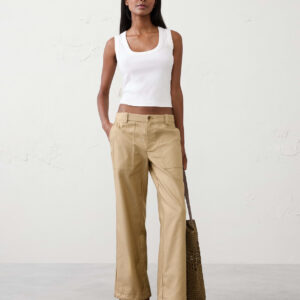 straight mid rise utility pant