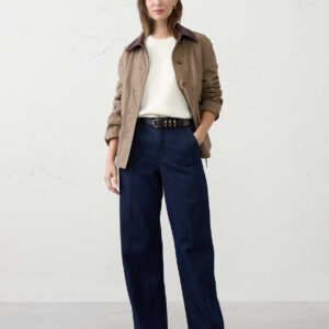 straight high rise luxe trouser jean