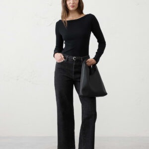 Витрина ribbed boatneck top