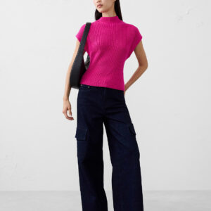Витрина ribbed mock neck sweater shell