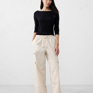 Витрина straight high rise poplin pull on pant