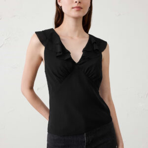 Витрина ruffle v neck chiffon top