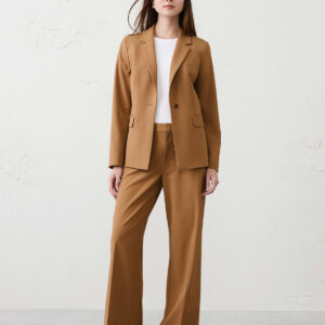 wide leg high rise sculpted trouser