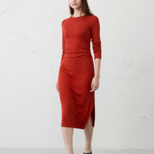 Витрина soft luxe shirred side midi dress