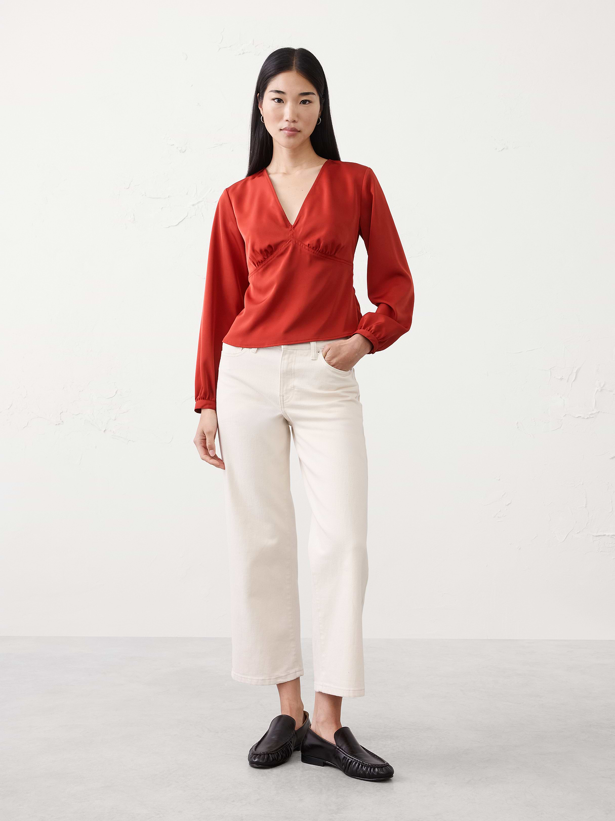 silky v neck top silky v neck top