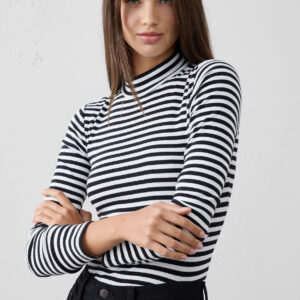 Витрина ribbed mock neck top