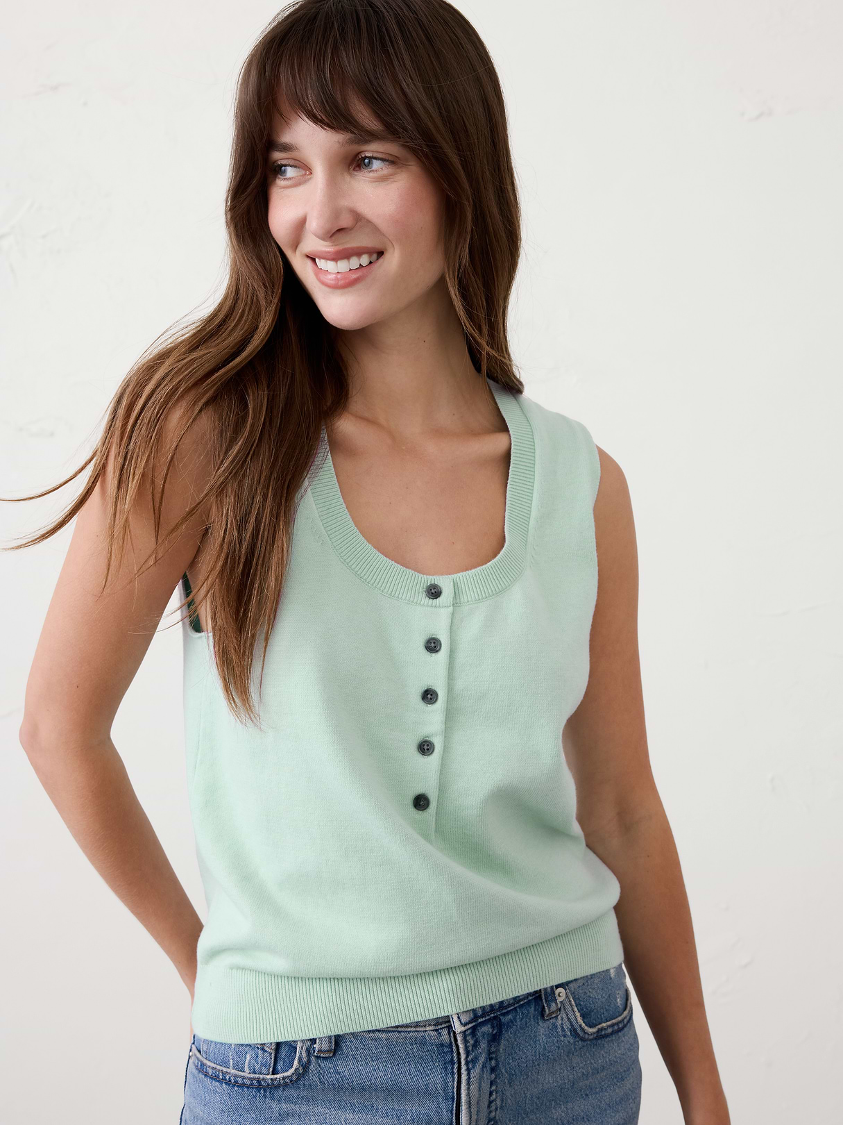 henley sweater tank henley sweater tank