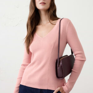 Витрина seamed v neck sweater