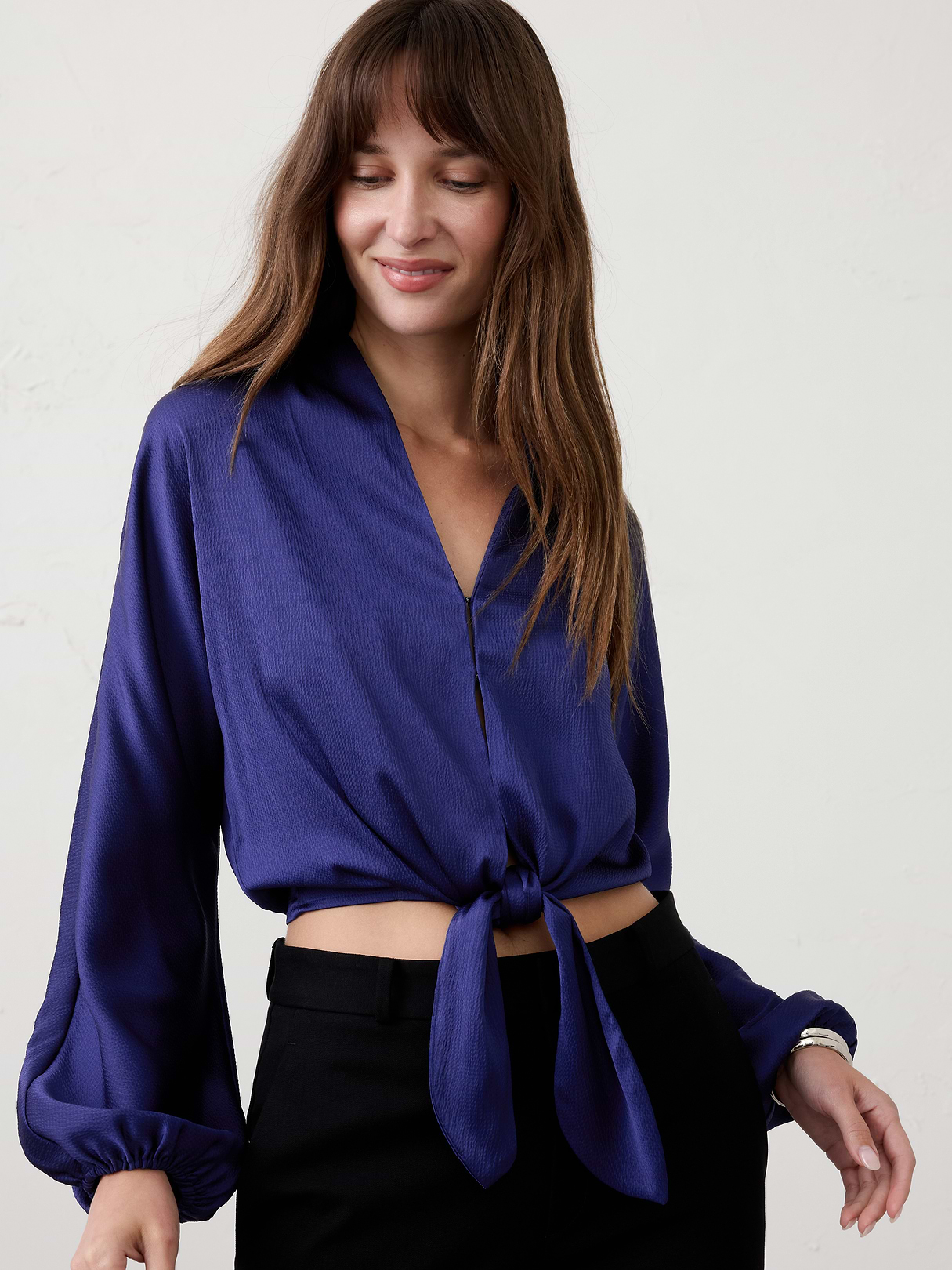 silky bubble sleeve top silky bubble sleeve top