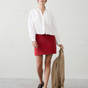 corduroy seamed mini skirt