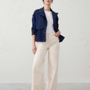 wide leg high rise corduroy pant