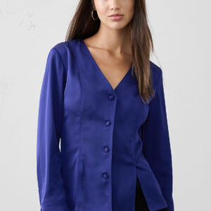 Витрина silky seamed slit blouse