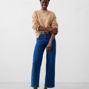 cable roll neck sweater