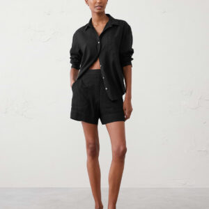 anyday high rise linen blend short
