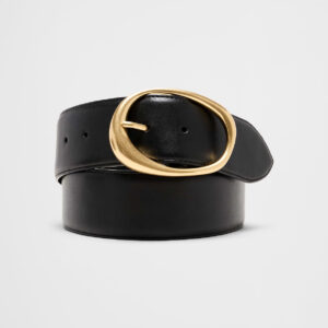 vegan suede organic buckle wide belt
