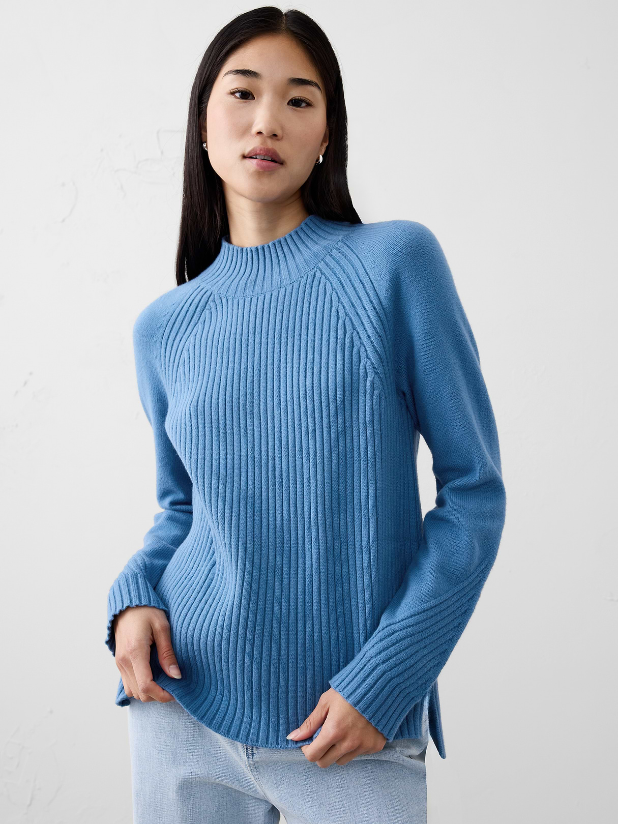 ribbed mock neck sweater ribbed mock neck sweater