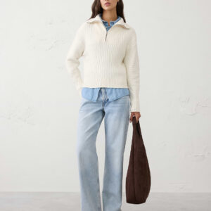 Витрина ribbed quarter zip sweater