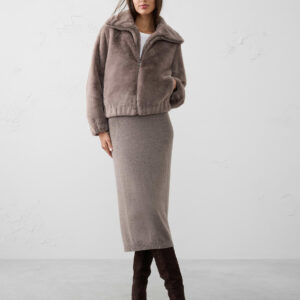 Витрина ribbed midi sweater skirt
