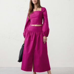 Витрина poplin dropped waist maxi skirt