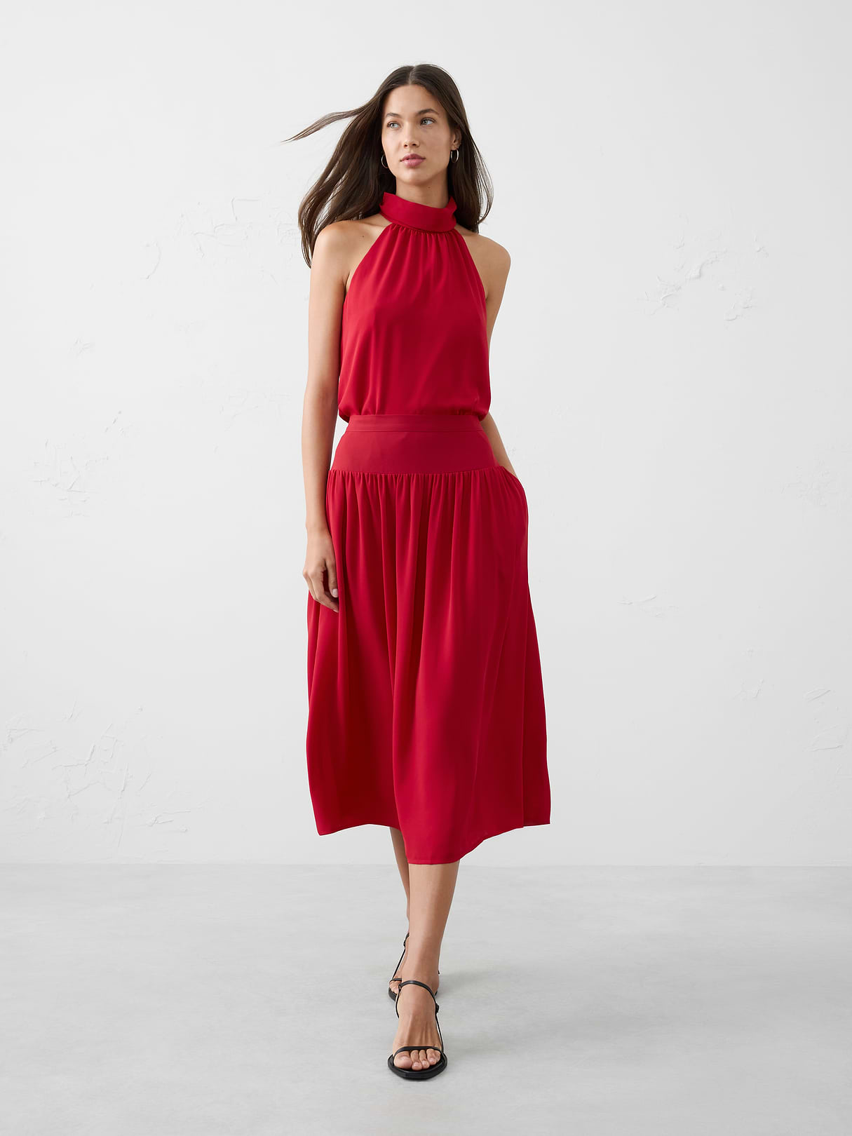 dropped waist midi skirt dropped waist midi skirt