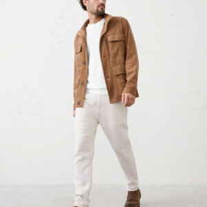 athletic fit linen blend pant