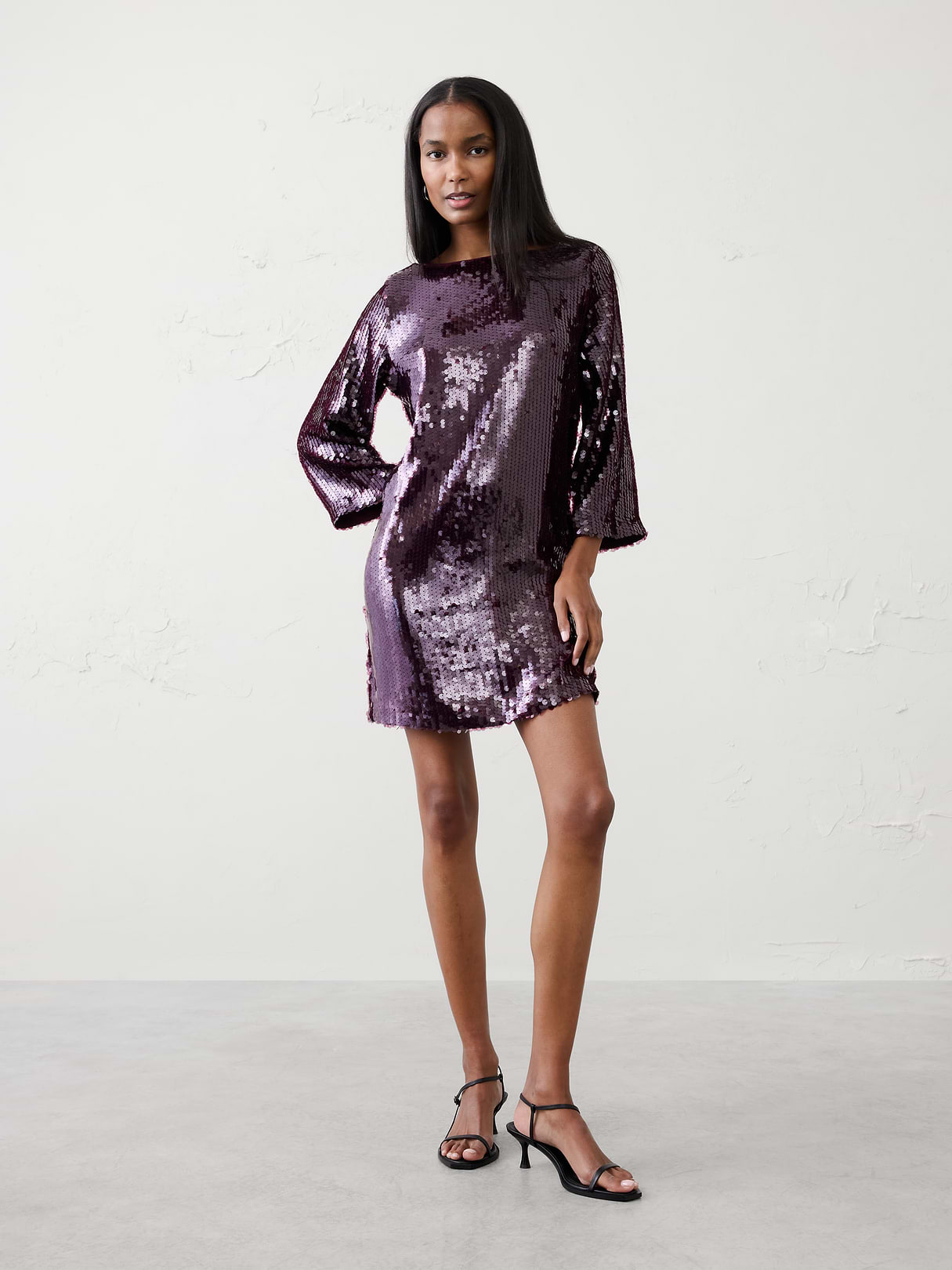 sequin open back mini fit and flare dress sequin open back mini fit and flare dress