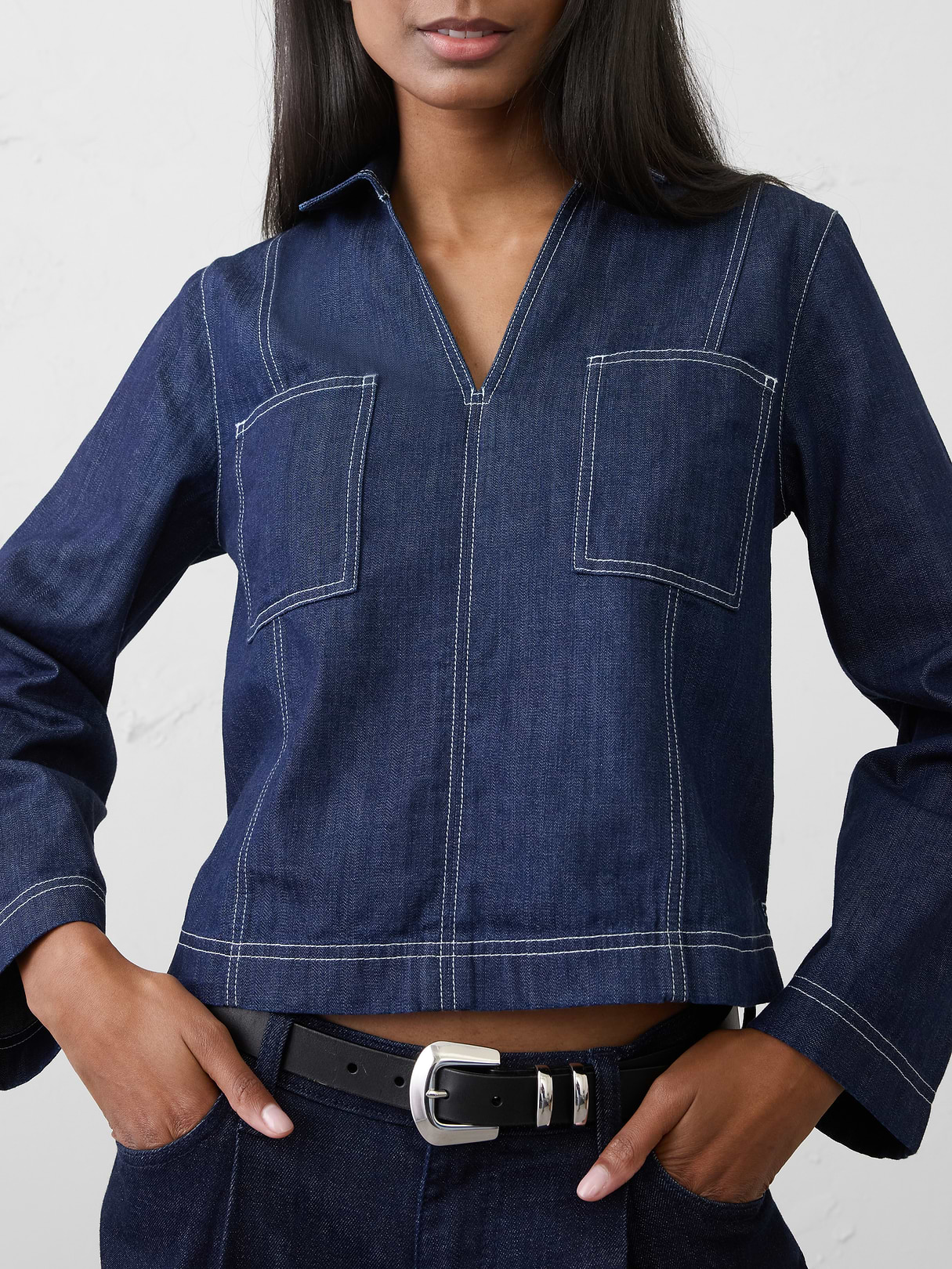 chambray popover top chambray popover top