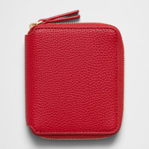 vegan leather zip wallet