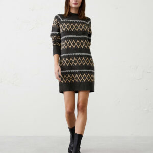 fair isle mini sweater dress