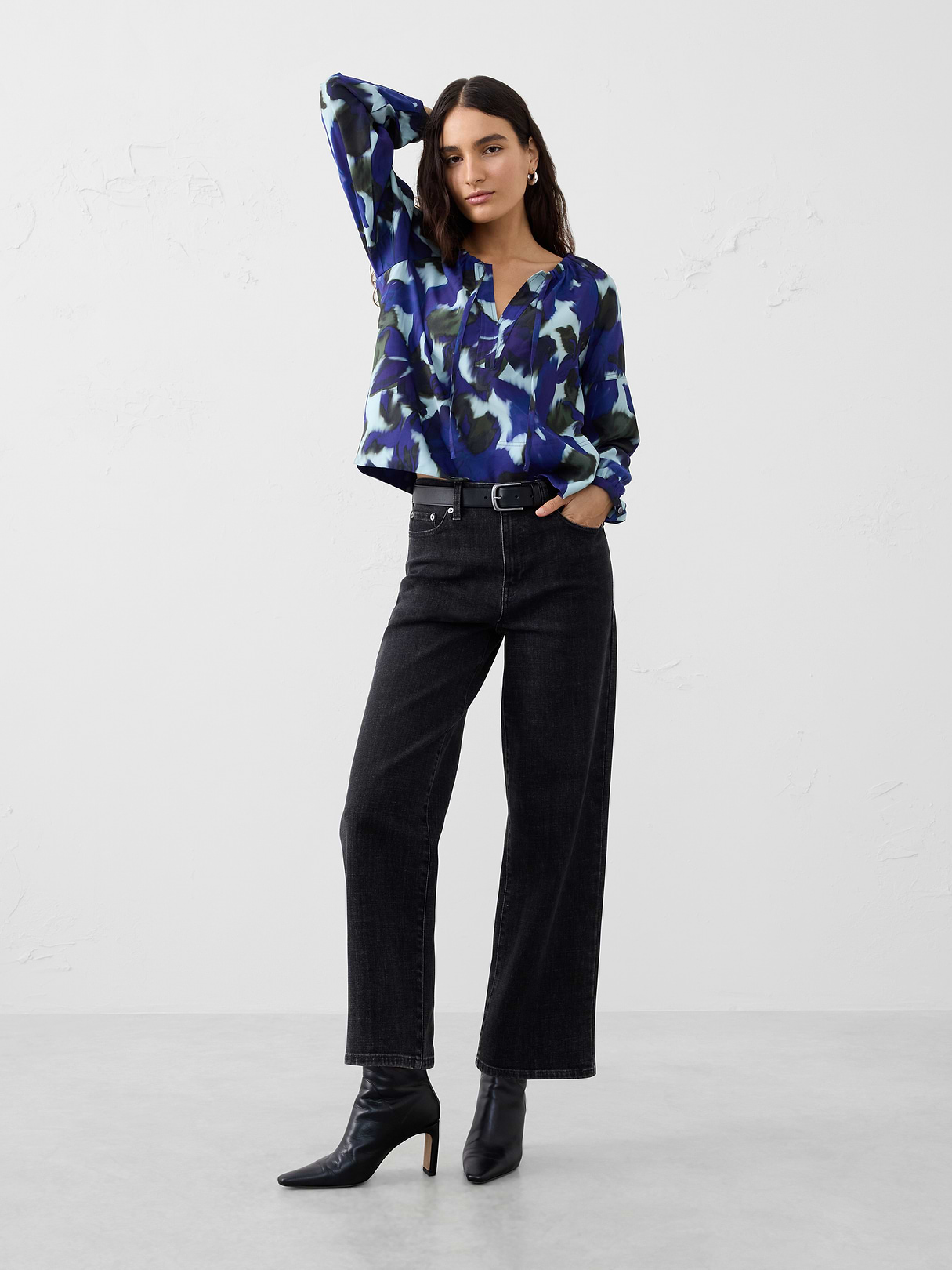 twill shirred popover shirt twill shirred popover shirt