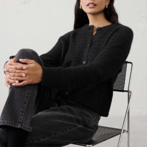 brushed cardigan sweater