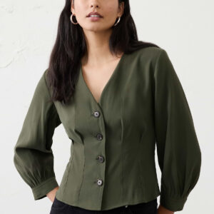 Витрина twill 3/4 sleeve corset shirt